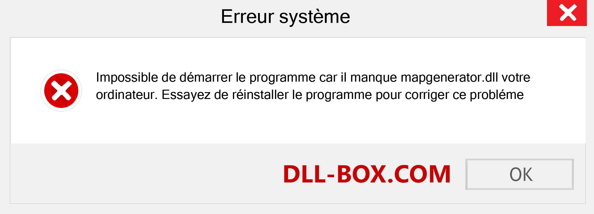 Le fichier mapgenerator.dll est manquant ?. Télécharger pour Windows 7, 8, 10 - Correction de l'erreur manquante mapgenerator dll sur Windows, photos, images